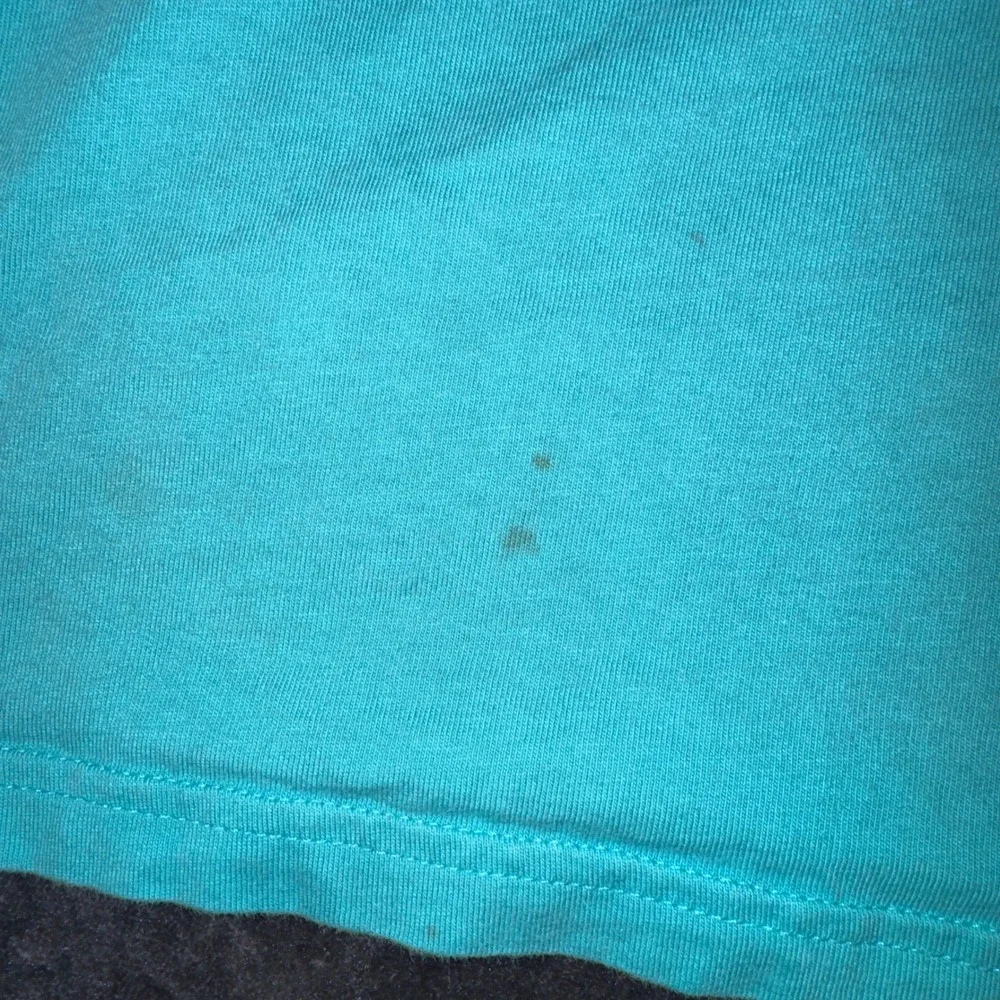 Adidas Mens XL Teal Blue Wavy Graphic T-Shirt HE4801